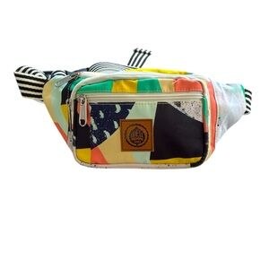 Odell Fanny Pack Waist Belt Bag Pockets Adjustable Straps Geometric Yellow Green